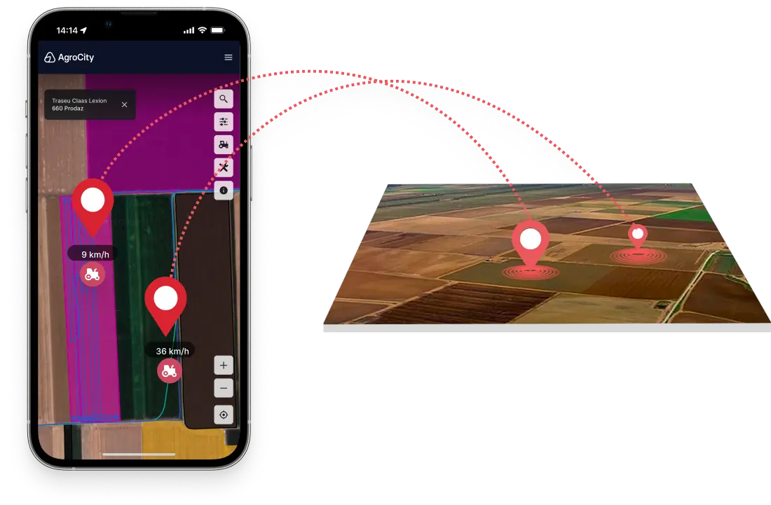 Monitorizare utilaje pe hartă